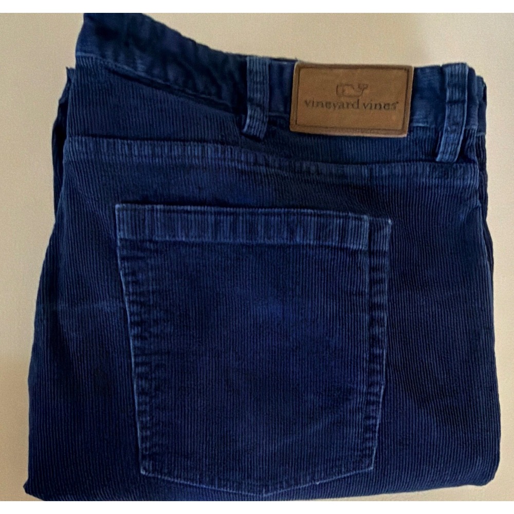 Vineyard Vines Men's Blue Corduroy Casual Pants Slim Tapered Stretch 42x32